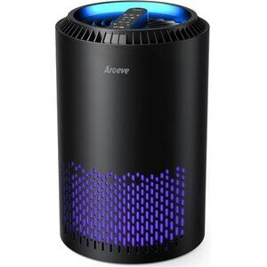 AROEVE Air Purifier for Bedroom Home Smoke Pet Dander Odor Quiet HEPA Filter